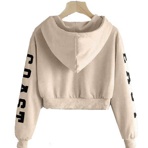 Sudadera con capucha sin mangas con estampado personalizado de algodón para mujer - Product Image 6