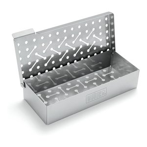 Accesorios para Barbacoa Weber, Ahumador Universal de Acero Inoxidable en Cromo, 24.6x11.9x5.1cm - Product Image 1