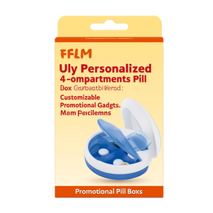 Portapillole Personalizzato Uly a 4 Scomparti, Gadget Promozionale Personalizzabile - Product Image 2