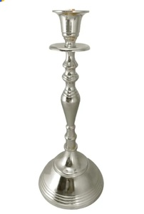 Bougeoir en aluminium plaqué argent Design créatif Support décoratif fait main pour bougeoir de Noël et de festival - Product Image 5