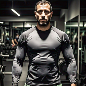 Compression <b>Shirt</b> Rash Guard <b>Men's</b> Compression Tight <b>Shirts</b> Quick Dry Surf <b>Swim</b> Tops Rash Guard <b>Men</b> - Product Image 4