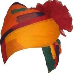 Rajasthani Cotton Jodhpuri Pachrangi Lehriya Safa Turban Meilleur pour le désherbage, l'anniversaire et la fête Holi Supply (Multicolore) - Product Image 1