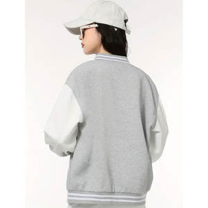 Venta al por mayor de prendas de vestir casuales de las mujeres Letterman chaqueta a prueba de viento transpirable Eco-Friendly mezcla de lana terminado de procesamiento de gran oferta - Product Image 2