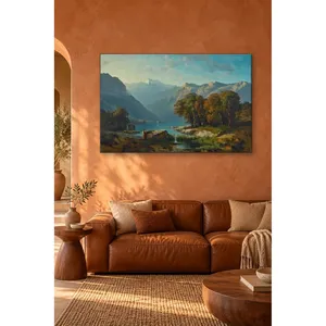 Impression sur toile Fida Alexandre Calame Lac Genève et Alpes - Product Image 1