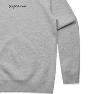 Hombres Emblem Crew Sweater Heather Heavyweight 100% Algodón French Terry Ajuste relajado con cuello acanalado Cuff and Hem - Product Image 2