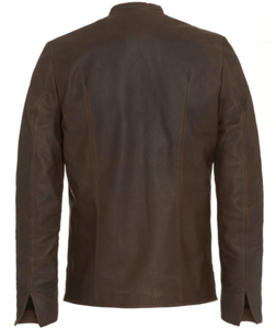 Fait sur mesure en cuir véritable décontracté motard de moto vestes en cuir noir solide avec fermeture éclair pour hommes - Product Image 6