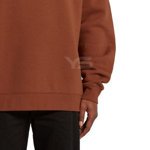 Sudaderas de algodón de manga larga de gran tamaño para hombre, Jersey, Sudadera de cuello redondo en blanco, logotipo personalizado Unisex con opción de varios colores - Product Image 2