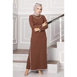 Ensemble 2 pièces marron avec fente latérale - Product Image 4