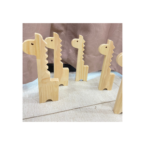 Jeu d'animaux en bois jouets pour enfants animaux en bois naturel coloré de qualité supérieure 99GD - Product Image 5