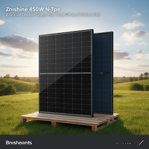 แผงโซลาร์เซลล์ Znshine 450W แบบ N-Type สองหน้า กระจกสองชั้น ครึ่งเซลล์ บรรจุ 36 แผงต่อพาเลท - Product Image 3