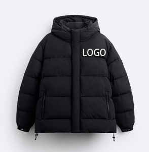 Factory Manufacturer Windbreaker Reversible Down Coat <b>Mens</b> Custom Streetwear Puffer Jacket - Product Image 2