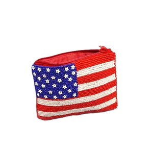 กระเป๋าใส่เหรียญลูกปัดแบบสั่งทำสำหรับเราของขวัญวันเอกราชกระเป๋าปักลูกปัดทำมือสำหรับงานเฉลิมฉลอง4th july - Product Image 3