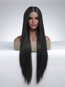 Peluca de Encaje Negro de Lujo, Cabello Humano Remy, Línea de Cabello Realista, Encaje Transparente, Gorro Pequeño y Ligero - Product Image 4