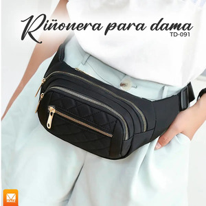 Bolso Bandolera Casual de Moda para Mujer, Riñonera, Diseño de Tela Lisa - Colores Surtidos - Product Image 2