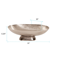 Plateau décoratif rectangulaire en aluminium, artisanal, écologique, classique et luxueux, durable pour la cuisine, la maison, l'hôtel et les fêtes