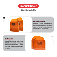 Plaques de poids incurvées en acier premium personnalisables avec logo, colorées, 8,75 lb (paire)
