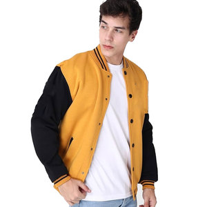 Oem Service <b>Wool</b> Versity Jacket For Man Customized Quick Dry Man Jackets Breathable Plus Size Versity Men's Jackets For Adults - Product Image 2