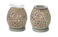 Lámpara quemador de aceite artesanal india no eléctrica de alabastro, difusor de aroma, calentador de velas, quemador de incienso, esencia EU OBA-169