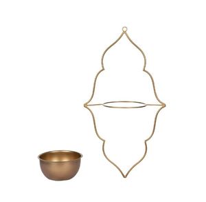 Customized Hanging Gold Metal Planter Holder Outdoor Window Decor <b>Plants</b> Flowers Pot Garden Home Yard Wholesale Made in India - Product Image 4