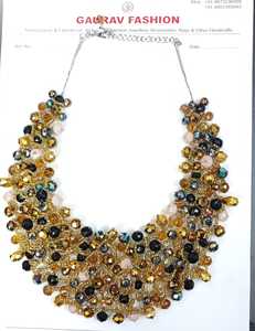 Bib <b>Statement</b> Necklace Colorful Glass Beaded Bohemian Collar Choker for Women Handmade Fashion <b>Jewelry</b> Gift - Product Image 2