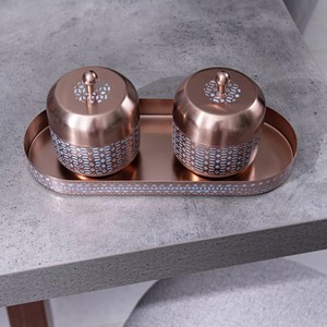 Platos de servicio multifuncionales desmontables de lujo moderno Premium bandejas decorativas de color personalizadas para bodas hechas de aluminio - Product Image 2