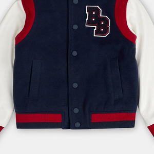 OEM personalizable transpirable Varsity chaqueta para hombres mujeres Stand Collar Chenille bordado mangas de cuero para invierno High Street - Product Image 4