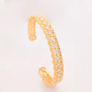 Venta al por mayor LAVINA Mujeres de lujo 925 de plata de imitación de diamantes brazalete italiano-Regalo Chapado en oro - Product Image 1