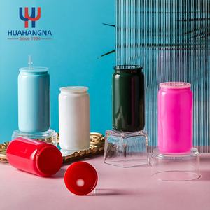 Sublimazione in tinta unita 16oz in vetro con coperchio in plastica e <span class=keywords><strong>supporto</strong></span> in paglia Logo Print <span class=keywords><strong>per</strong></span> <span class=keywords><strong>caffè</strong></span> Soda può tazza di vetro - Product Image 4