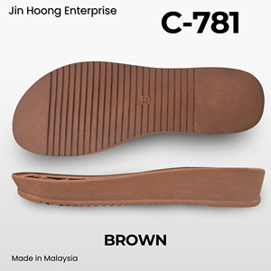 รองเท้าแตะผู้หญิง Jin Hoong รุ่น C-781 พื้นรองเท้า PVC กันลื่น ทนทาน สีน้ำตาล กันน้ำ หนา 36 มม. - Product Image 3