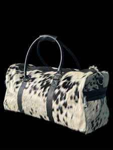 Bolsa de Viaje de Cuero Genuino Estilo Vintage Occidental con Cierre de Cremallera, Hecha a Mano, para Fin de Semana, LHODB-0046 - Product Image 4