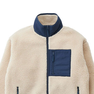 Veste en micro polaire technique personnalisée pour homme, fermeture éclair intégrale, logo en gros, polyester, fermeture éclair extérieure, micro polaire pour homme, vestes pour homme - Product Image 5