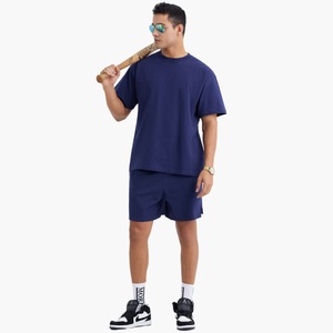 Alta calidad 245gsm algodón pesado cuello redondo logotipo impreso personalizado Unisex camiseta lisa en blanco para hombres DDP envío - Product Image 2