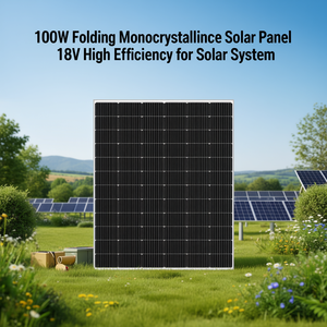 <b>100W</b> Folding Monocrystalline <b>Solar</b> <b>Panel</b> 18V High Efficiency for <b>Solar</b> System - Product Image 3