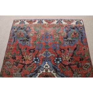 พรมตุรกี, พรมวินเทจขนาด 0.3x6.1 ฟุต, พรมขนสัตว์ลายพรางสีแดง - Product Image 4