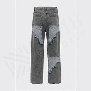 Jeans pour hommes en gros avec logo personnalisé, denim slim fit, pantalons empilés, pantalons skinny, couleur personnalisée en gros, design personnalisé - Product Image 2