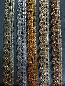 Encaje bordado de 1 pulgada de ancho hecho a medida en cinco colores Variedad de materiales de bordado adjuntos para reventa - Product Image 2