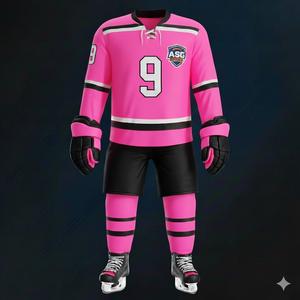 อุปกรณ์ฮอกกี้น้ำแข็งมืออาชีพ ชุดยูนิฟอร์ม-โรงงานผลิตแบบ OEM ผ้าโพลีเอสเตอร์ 100% ระบายอากาศ แห้งเร็ว |   โลโก้ชื่อทีมแบบกำหนดเอง - Product Image 1