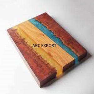 Planches à découper de luxe multicolores avec une poignée sur un côté, style blocs de découpe en résine époxy, grandes planches à découper fantaisie pour la décoration, en vente - Product Image 4