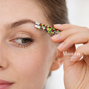Pinzas de Cejas Profesionales de Acero Inoxidable con Diseño Colorido de Primera Calidad, Punta Inclinada, Herramienta de Belleza para Depilación de Precisión - Product Image 3