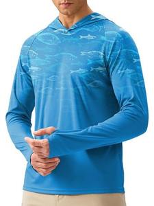 Personalizado bajo MOQ sublimación Impresión de secado rápido poliéster rendimiento pesca Sudadera con capucha UPF 50 camisa de pesca con capucha - Product Image 3