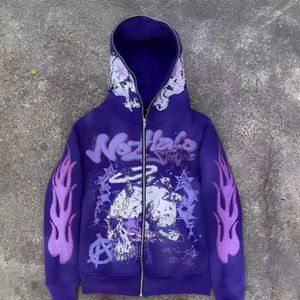 Sweat-shirt à capuche pour homme en coton uni de haute qualité, personnalisé avec un logo imprimé en sérigraphie 3D en relief, taille américaine, en polaire pour l'hiver - Product Image 1