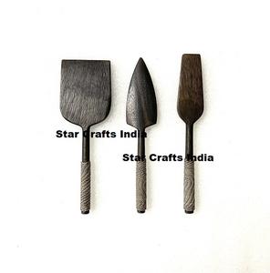 Couverts en acier inoxydable personnalisés avec poignée en osier multicolore service de vaisselle 5 pièces couverts tissés à la main poignée en rotin vaisselle - Product Image 5