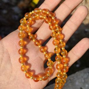 Collier statement en argent sterling avec aventurine verte de 8 mm, pierre de naissance de novembre, bijoux faits à la main, cadeau de mariage - Product Image 4