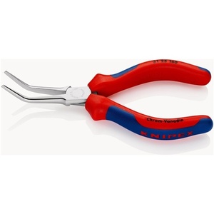 45 Angled Chrome-Plated <b>Needle</b>-<b>Nose</b> <b>Pliers</b> 160mm Multi-Component Handles KNIPEX - Product Image 3