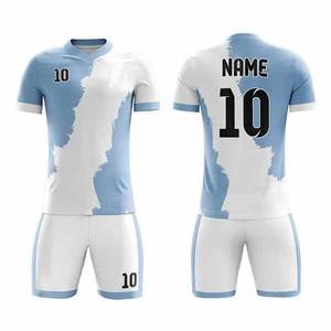 Kit de uniforme de fútbol personalizado de alta calidad, camisetas sublimadas, pantalones cortos con logotipo en blanco, pantalones cortos de estilo alto, ropa de fútbol de Tailandia - Product Image 2