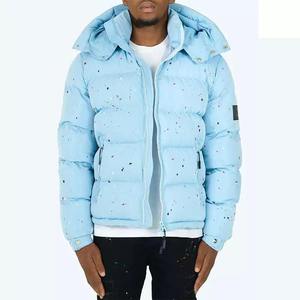 Fashion Style Plus Size Bubble Winter Resistant <b>Packable</b> Lightweight Hooded Puffer Breathable Quilted Puffer <b>jacket</b> for men - Product Image 4