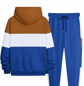 Ensemble de vêtements de sport sur mesure pour hommes et femmes respirant antibactérien 100% coton doux polaire hiver col à capuche solide survêtement - Product Image 4