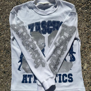 Sudadera de manga larga con estampado de pantalla y cuello redondo de estilo callejero sólido para hombre, novedad, 320g, 100% algodón, venta al por mayor - Product Image 6