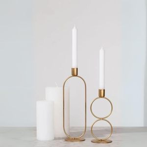 Ensemble de bougeoirs modernes en forme d'anneau pour la décoration de la maison, centre de table, salon, salle à manger, hôtel, événement, présentoir - Product Image 2