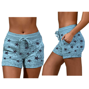 Short peigné respirant taille haute pour femme avec volants taille élastique-Yoga Gym Fitness haute qualité - Product Image 3